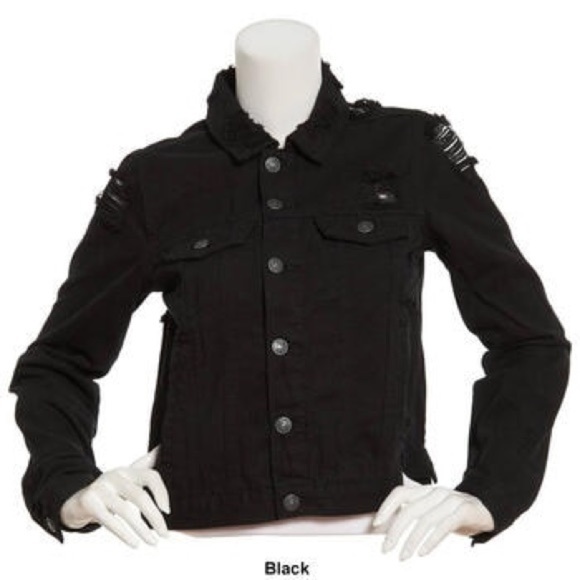 Almost Famous Distressed Denim Jacket - Picture 2 of 11